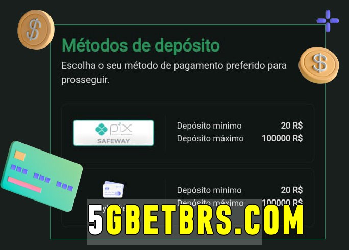 O cassino 5gbet.com bet oferece uma grande variedade de métodos de pagamento